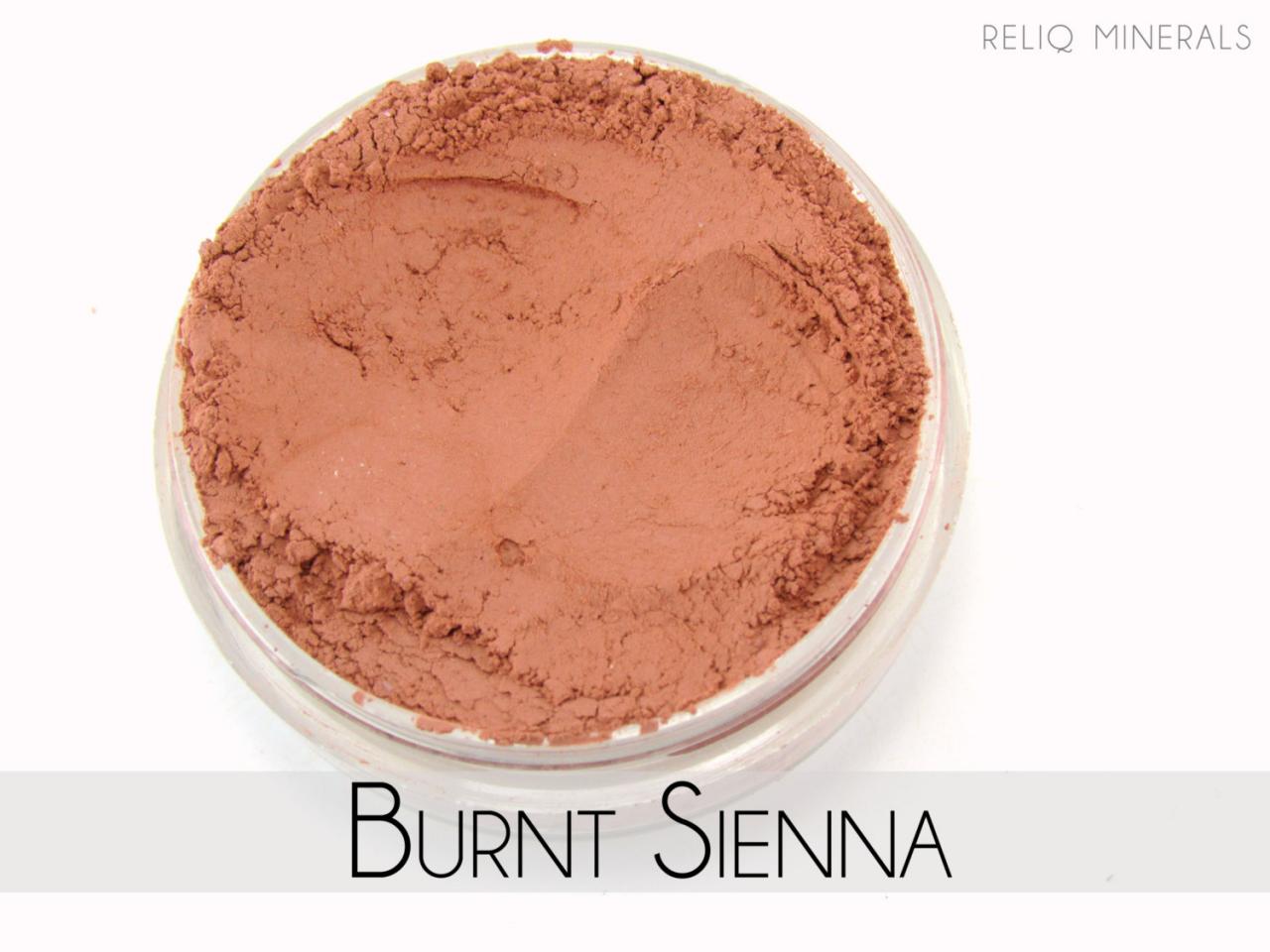 Mineral Blush, Vegan Mineral Makeup, Vegan Blush, Natural Makeup, Cruelty - - Burnt Sienna